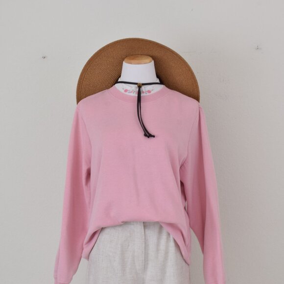Vintage 80s/90s pullover Cotton/Poly Mockneck Sweatshirt by Blair |‎ size Large - Picture 8 of 12